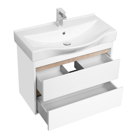 Тумба под раковину Aquaton Нортон 80 белая 1A248901NT010