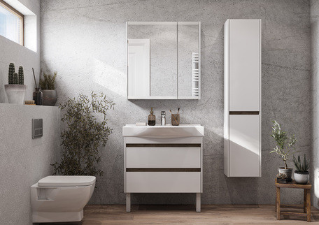 Тумба под раковину Aquaton Нортон 80 белая 1A248901NT010