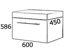 Тумба Astra Form Соло 60 выдвижная дверца