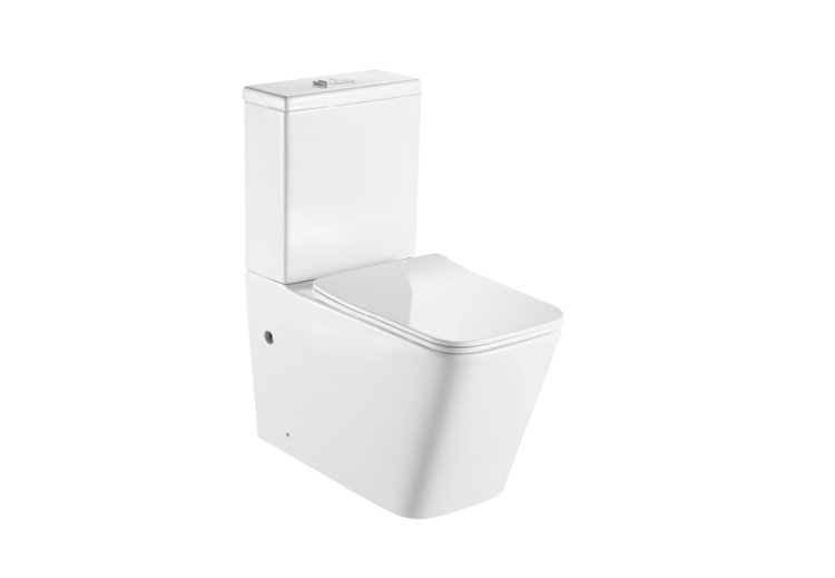 Унитаз-компакт напольный безободковый с бачком Aquatek ЛИБРА AQ1263-00 665*360*810 мм, горизонтальный выпуск, тонкое сиденье с механизмом плавного закрывания, крепеж