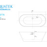 Ванна акриловая отдельностоящая Aquatek AQ-5776
