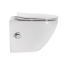 Унитаз подвесной с сиденьем и креплением с функцией биде и смесителем BelBagno BB3105CHR-BS/SC