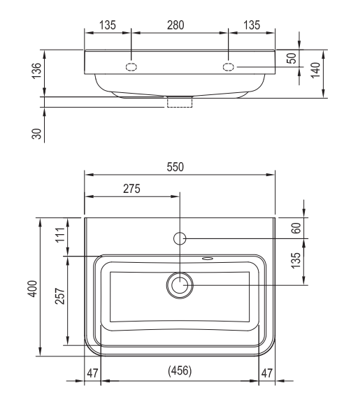 Раковина Ravak Be Happy II 55 XJA01155000