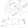 Ванна акриловая угловая 1Marka GRAND LUXE155*155