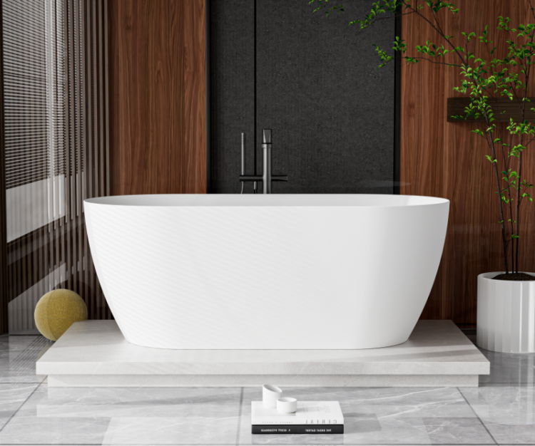 Ванна из искусственного камня Solid Surface 1500х750х570 Cezares CZR-RELAX-150-75-57-SSB