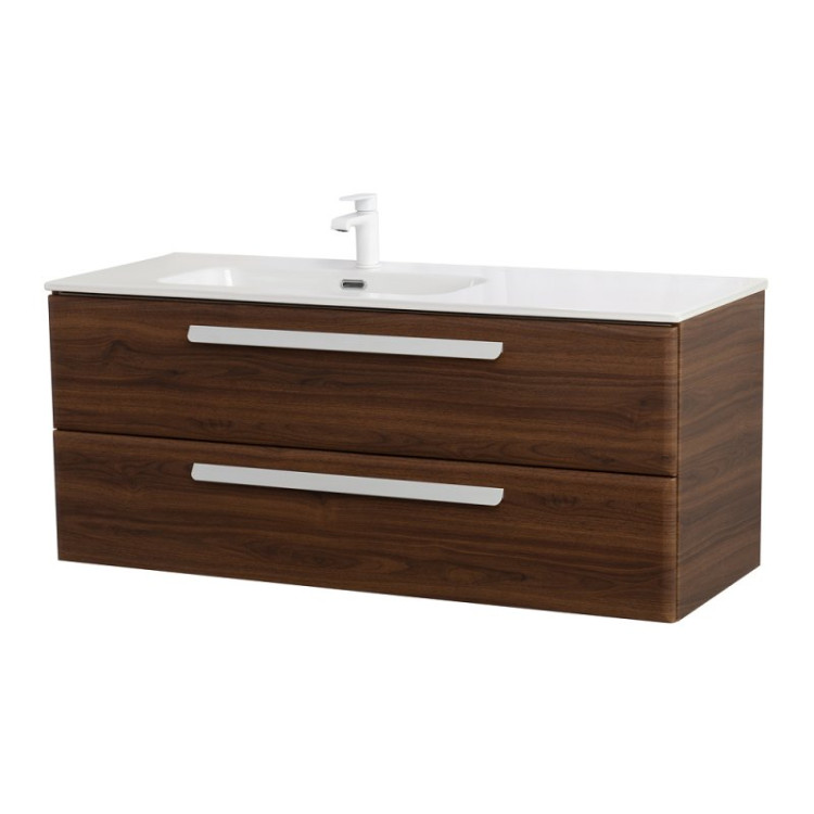 База под раковину подвесная с двумя выкатными ящиками, правосторонняя Cezares ECO-CER-N-1000-2C-SO-BL-R