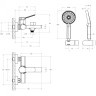 Смеситель для ванны и душа в комплекте с ручным душем, шлангом и держателем Cezares ALBANO-VASM-CRM