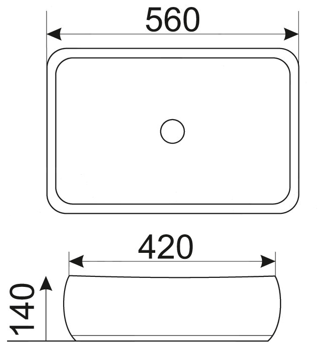 Раковина-чаша Mira 56 MR-5642