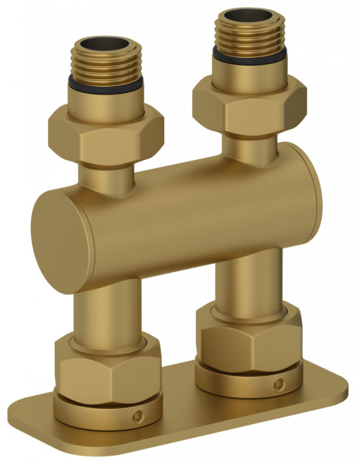 Модуль 2х1/2&quot; Сунержа прямой EU50 Матовое золото