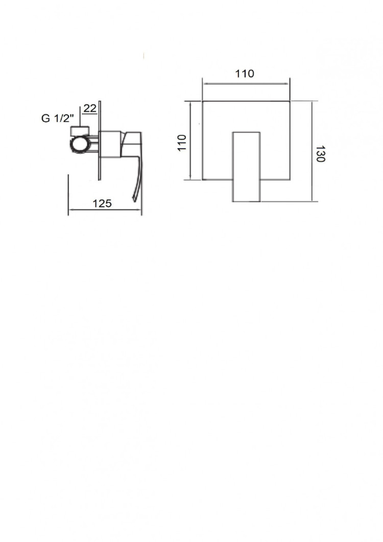CREAVIT Смеситель внутреннего монтажа для биде гор/хол