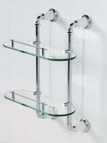 Полка стеклянная двойная подвесная 50 см ART&MAX AM-E-2611-D-Br