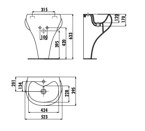 CREAVIT DUCKY Раковина детская