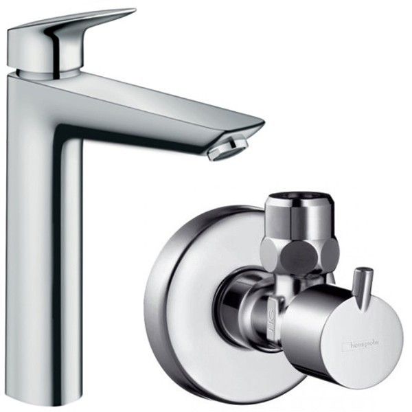 Комплект смесителя для раковины Hansgrohe Logis 71090000 с запорным вентилем 13901000