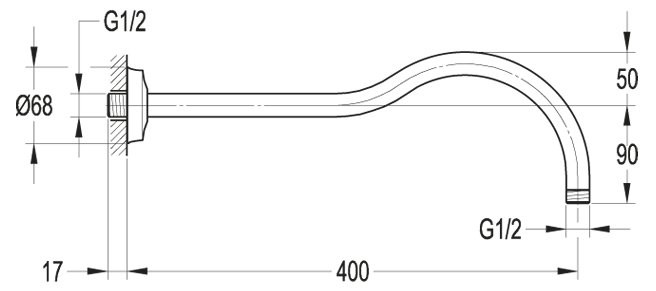 Излив для душа Cezares CZR-F-TDA6-01