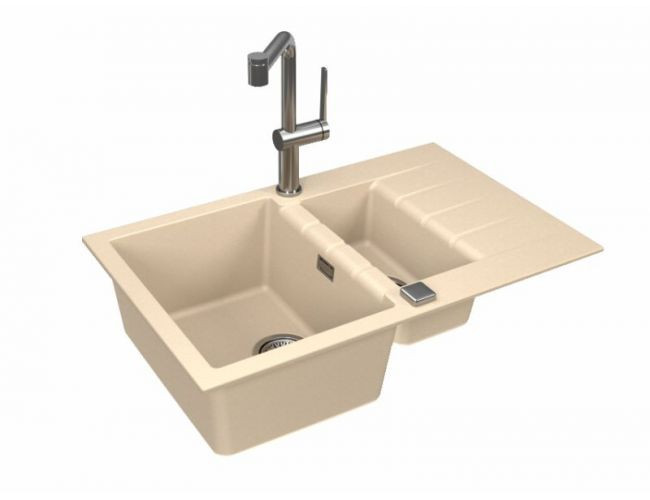 Мойка ALVEUS GRANITAL CADIT 70 TERRA - G22 790 X 500 в компл с 1132822,