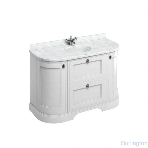 Тумба со столешницей 134 см, цвет белый [FC4W + BC13]