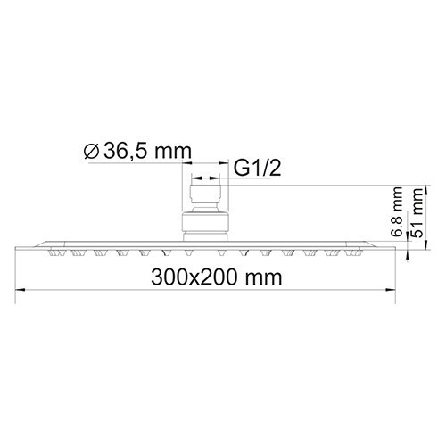 WasserKRAFT A069 Верхняя душевая насадка