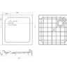 SMC поддон, квадратный Cezares TRAY-SMC-A-90-550-150-W