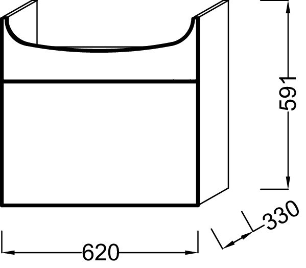 Мебель под раковину 60 см Jacob Delafon ODEON UP EB880-J5