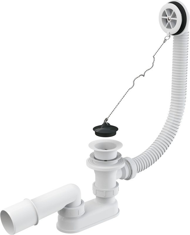 Сифон для ванны, белый Alcadrain A502