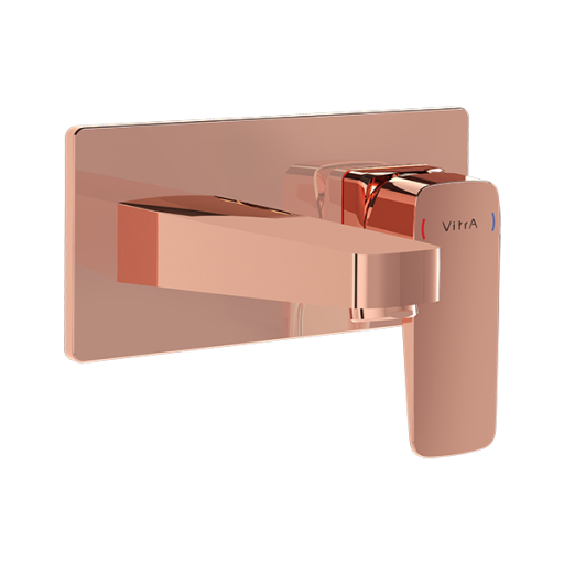 Встроенный смеситель Root Square для раковины, настенный, медь