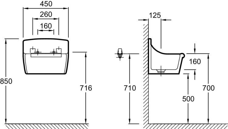 Раковина Jacob Delafon NORMAE1898-00