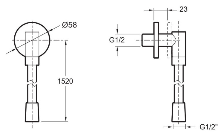 Душевой шланг Jacob Delafon E10683-CP с подсоединением