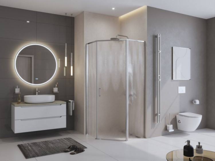 Душевой уголок BELBAGNO UNO-195-P-1 BelBagno UNO-195-P-1-80-C-Cr