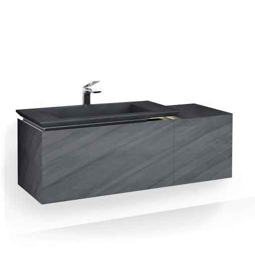 Тумба Incline 140 подвесная Бетон