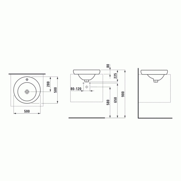 Раковина Laufen Alessi One 55 8.1397.1