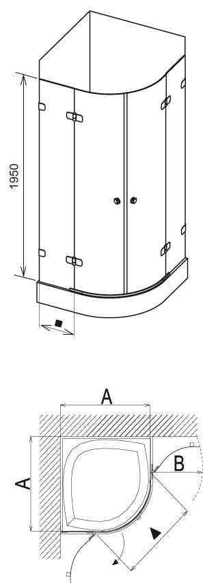Душевой уголок Ravak Brilliant BSKK4-80