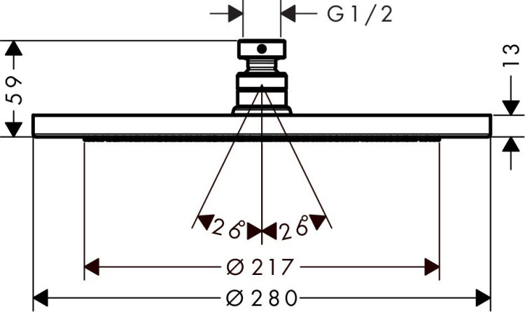 Верхний душ Hansgrohe Croma 26220000
