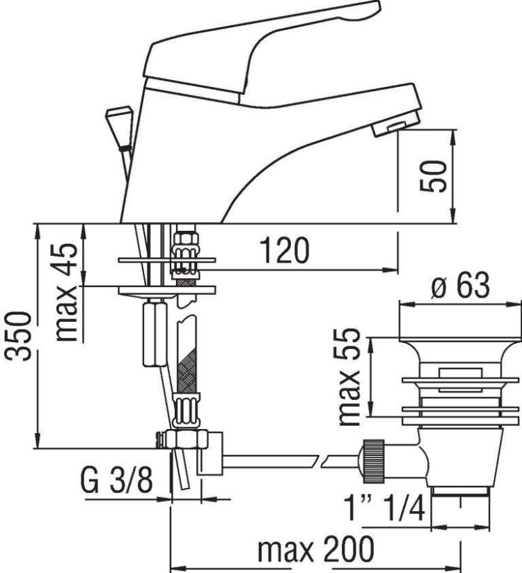 Смеситель для раковины Nobili Hera HE24118/1CR