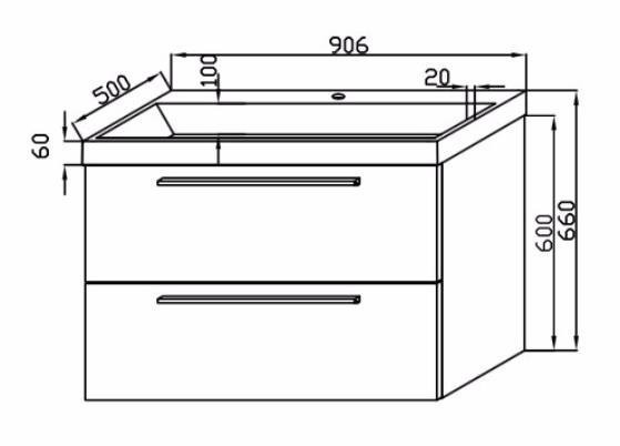 Тумба с раковиной Kolpa San Jolie 90