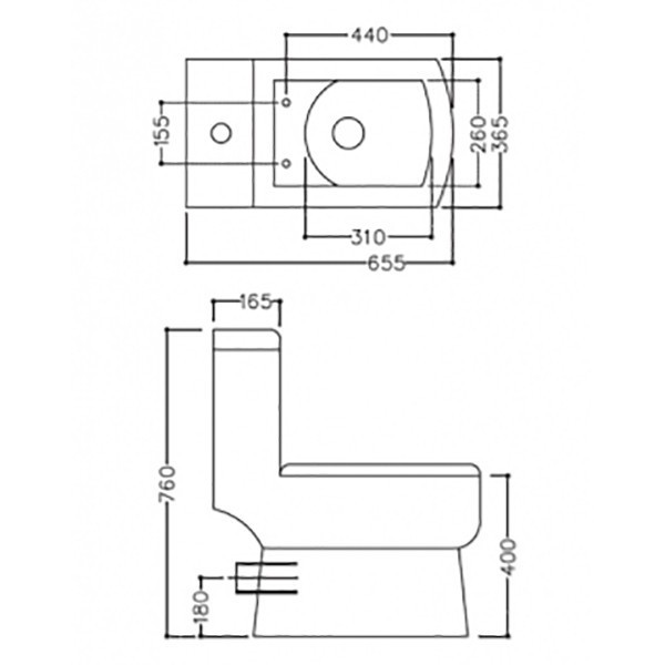 Унитаз компакт Jaquar Lyric LYS-WHT-38851P