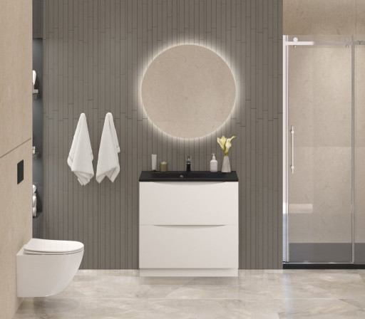 Раковина из искусственного камня 700x450x150 BelBagno BB700/450-LV-ART-AST-NERO