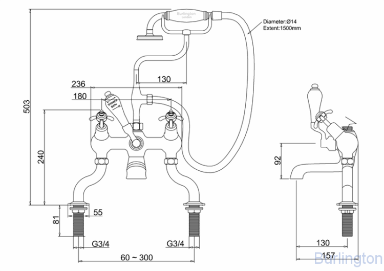 Смеситель для ванны 