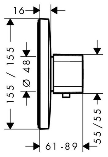 Смеситель для душа Hansgrohe Ecostat E Highflow 15706000 с термостатом