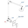 WasserKRAFT A66181 Встраиваемый комплект для душа с верхней душевой насадкой