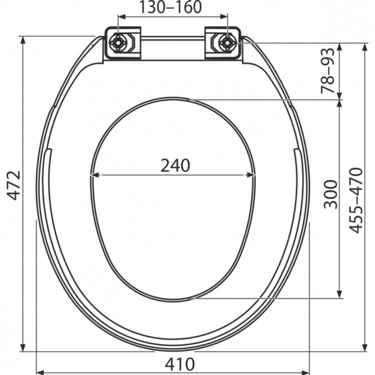 Сиденье для унитаза Alcadrain A6550 Basic Antibacterial