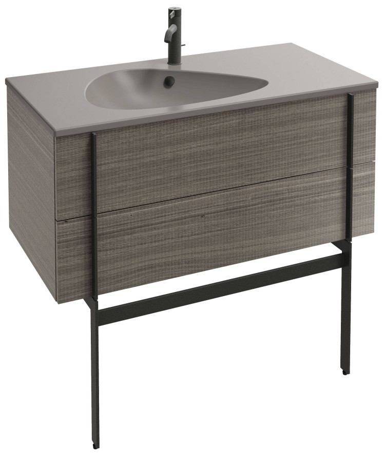 Мебель 100 см для раковины-столешницы 100 cм, фактурный дуб Jacob Delafon NOUVELLE VAGUE EB3032-E73