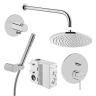 Набор встроенной душевой системы Origin, хром