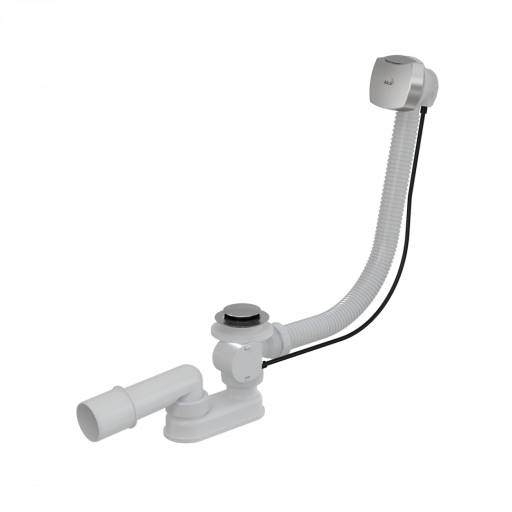 Сифон для ванны автомат комплект, металл Alcadrain A553K