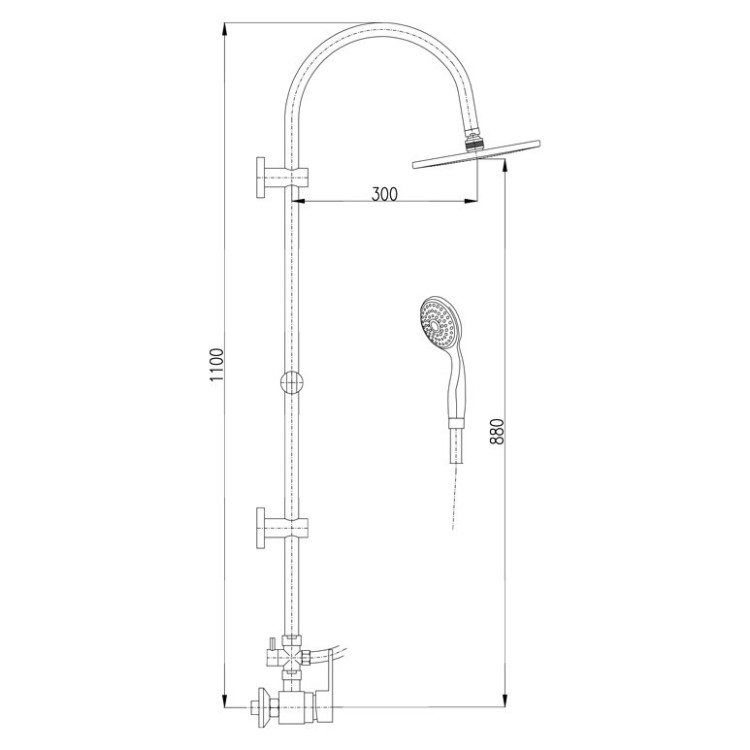 Душевая система Rav Slezak Zambezi ZA081.5/3CB