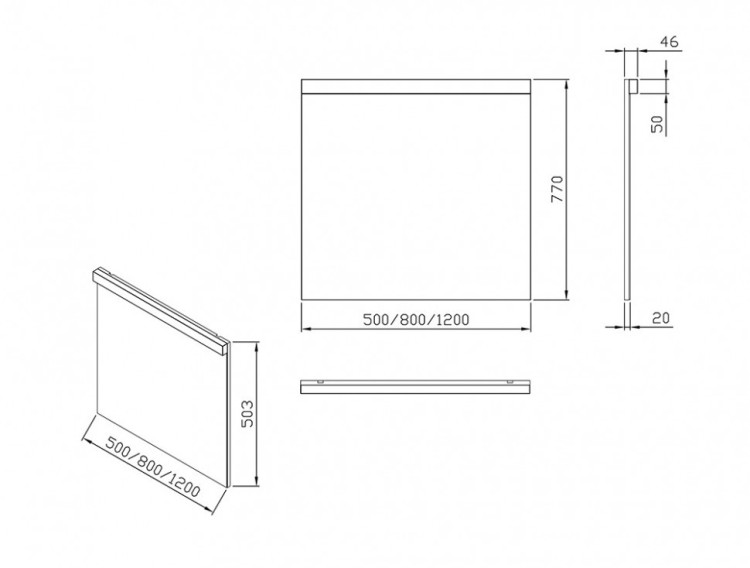 Зеркало Ravak Natural 120 с подсветкой