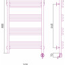 Полотенцесушитель электрический Стилье Формат 10 ТП 800х500 (3+3+3+3) Г16 Без покрытия