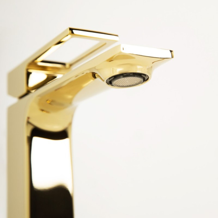 Смеситель для раковины с донным клапаном Cezares LUC-LVM-NERO