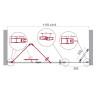 Душевая дверь BELBAGNO ALBANO-BS-13 Cezares ALBANO-BS-13-30+90-C-Cr