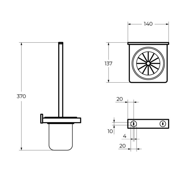 Щетка для унитаза Cezares CZR-F-8923