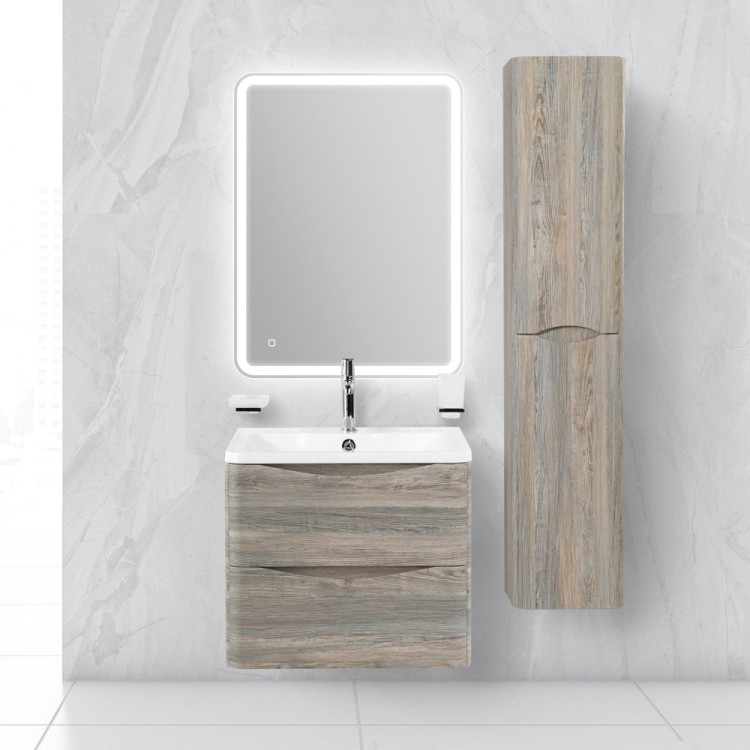 База под раковину подвесная с двумя выкатными ящиками 600x450x570 BelBagno ACQUA-600-2C-SO-BL